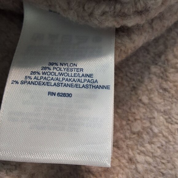 Lands End Womens M Cowl Neck Sweater Light Beige, Nylon, Wool, Alpaca Blend Cozy - Picture 6 of 8